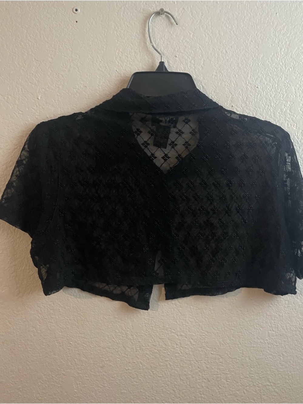 Y2K New York & Company  Mesh Crop button down - Picture 2 of 4